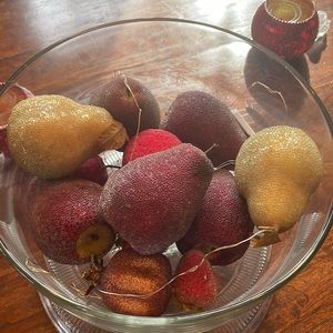 18 life size glitter covered fruit